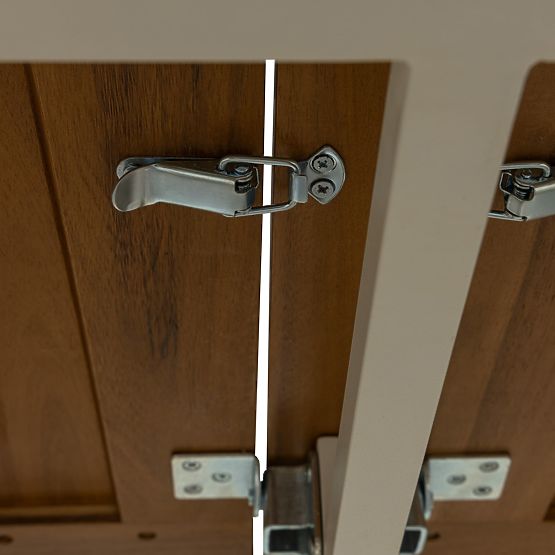 Porticato kerti kihúzható asztal 211-300 cm akácfa FSC, teak megjelenés, világos bézs