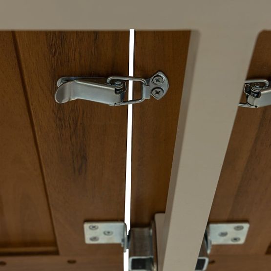 Porticato kerti kihúzható asztal 211-300 cm akácfa FSC, teak megjelenés, világos bézs