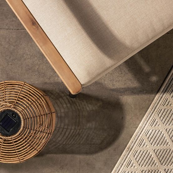 Porticello kerti bútorkészlet, alumínium, akácfa FSC, teakfa megjelenés, bézs/fekete