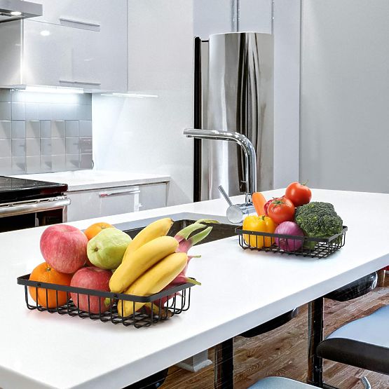 PULOS 2 szintes fekete gyümölcskosár