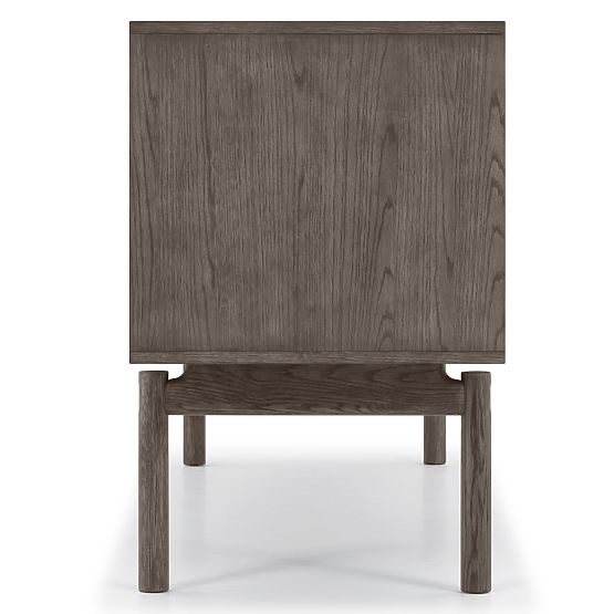 Quadri TV szekrény fiókokkal, tömör tölgyfa, furnér, eszpresszó barna