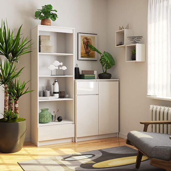 R60 1SZ 4P CLP PK FEHÉR / FEHÉR FÉNYES POLC