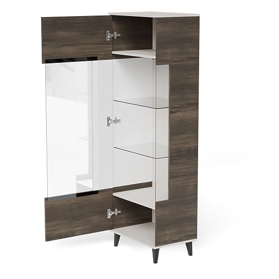 RANDOM 2 az 1-ben vitrin kasmír / dió / fekete