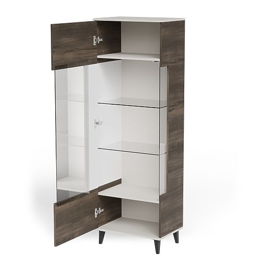 RANDOM 2 az 1-ben vitrin kasmír / dió / fekete