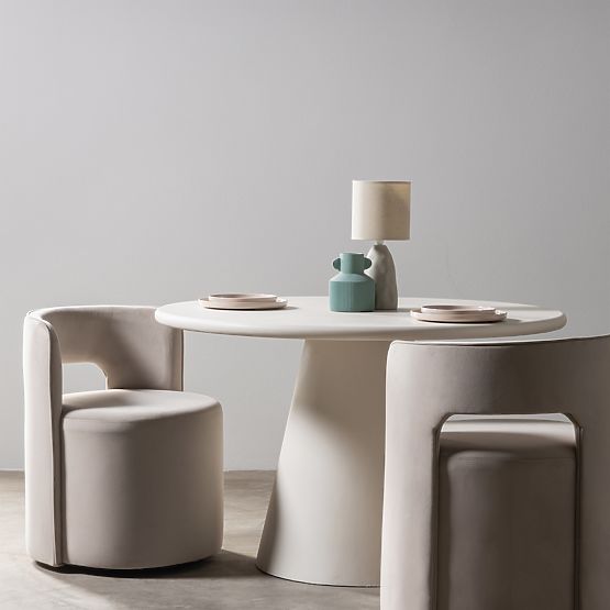 Raval forgószék bézs, bársony, lekerekített