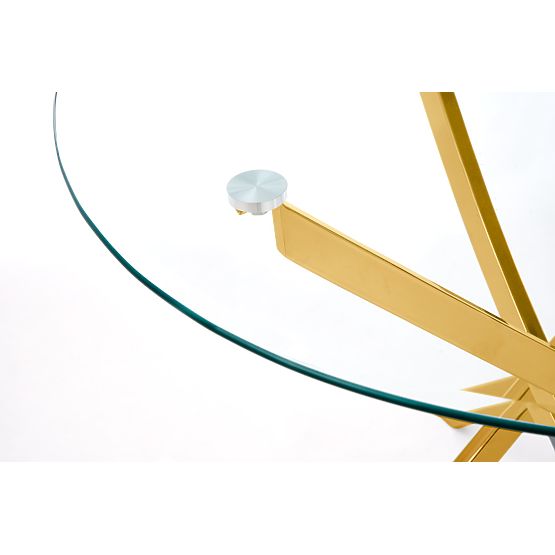 RAYMOND asztal, lap - átlátszó, lábak - arany (2p=1db)