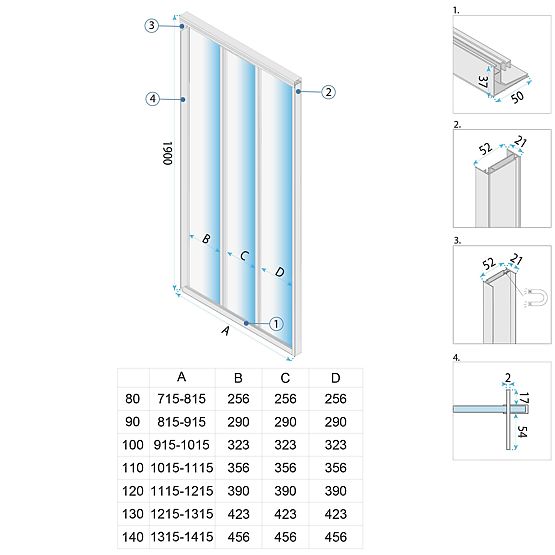 Rea Alex 120 zuhanyajtó
