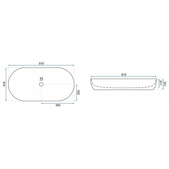 REA CLEO 81 Fehér Bútor Mosdó