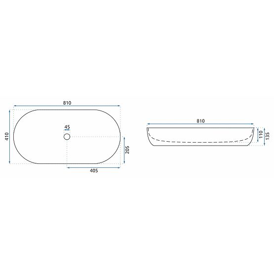 REA CLEO 81 Marmo Shiny bútor mosdókagyló