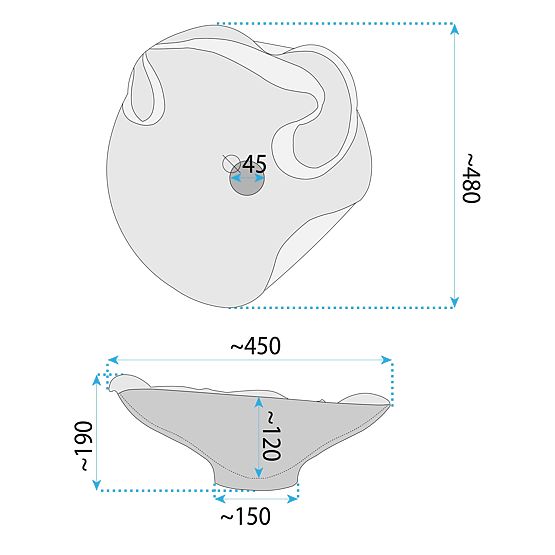 Rea HM-12 Kézzel Készített ART Asztali Mosdókagyló