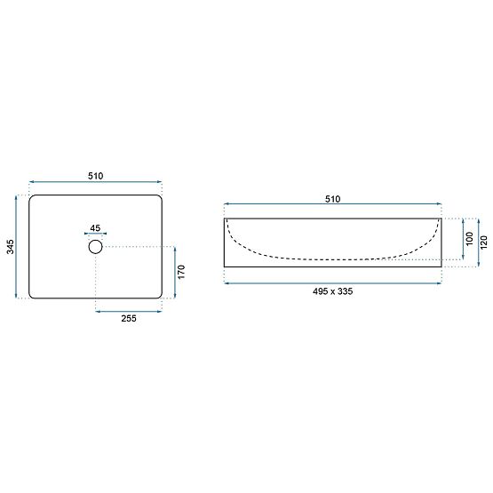 REA Inga Black Marble Mat Bútor Mosdó