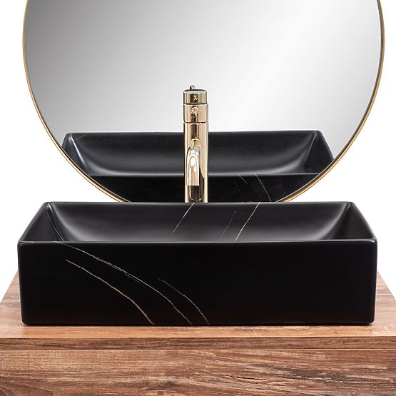 REA Inga Black Marble Mat Bútor Mosdó