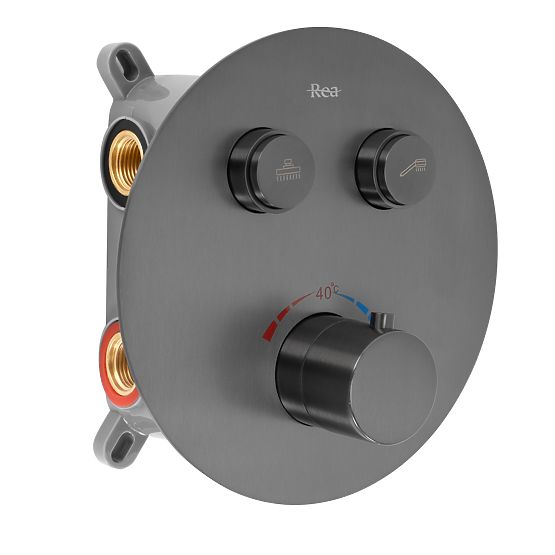 Rea Lungo Titan termosztátos falsík alatti zuhanykészlet + BOX