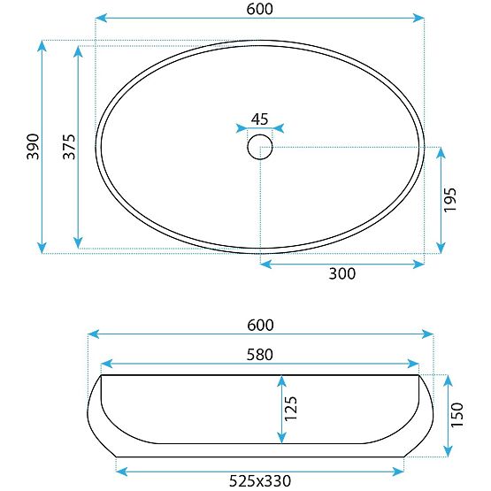 Rea Maya asztali mosdókagyló