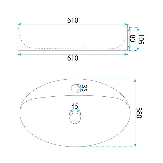 REA Nastazja 61 asztali mosdókagyló
