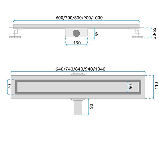 REA Neox lineáris lefolyó ARANY 90
