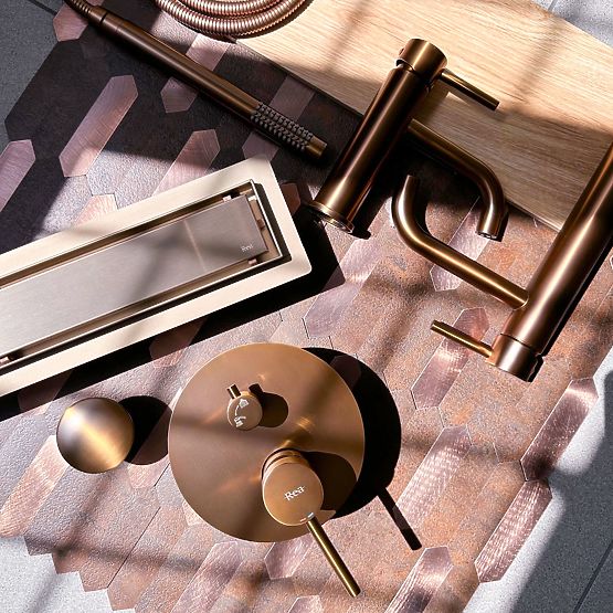 REA Neox lineáris lefolyó kefe réz 60