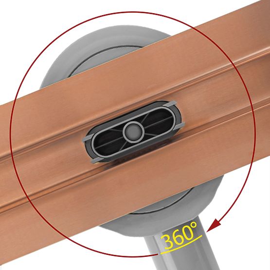 REA NEOX SLIM PRO lineáris lefolyó kefe réz 60