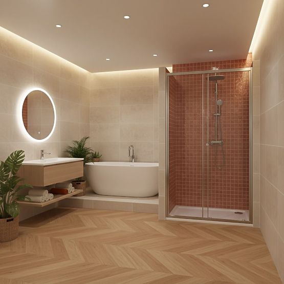 Rea Primo Slide 110 Króm Zuhanyajtó