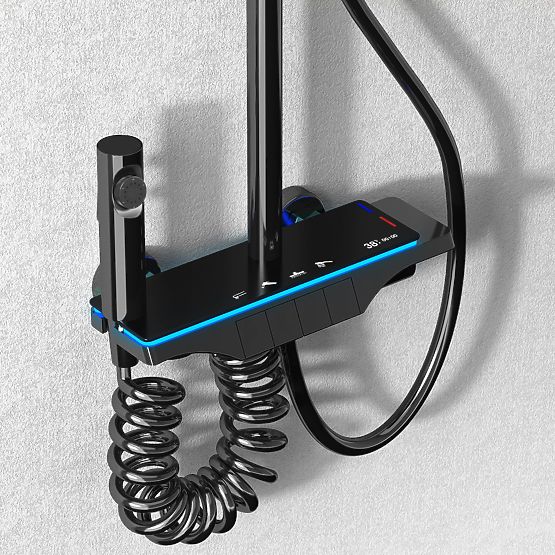 REA Savio zuhanykészlet LED kijelzővel Fekete