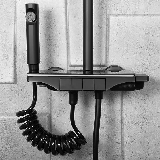 REA Savio zuhanykészlet LED kijelzővel Fekete