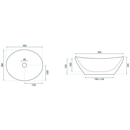 Rea Sofia Mini Grigio asztali mosdókagyló