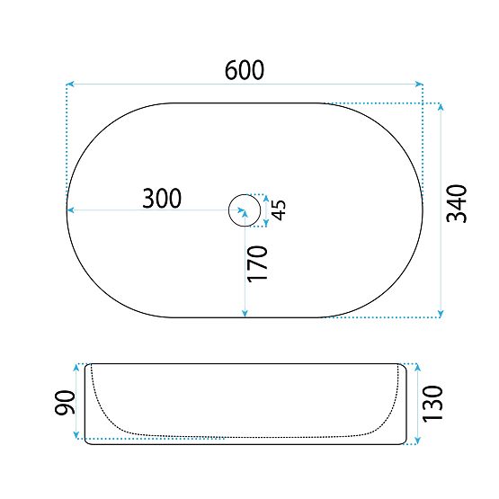 Rea Vanda 61 ráépíthető mosdókagyló