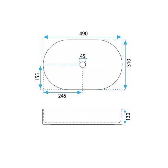 Rea Vanda Baby Blue Matt bútor mosdó
