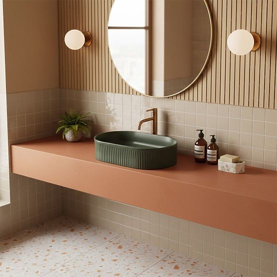 Rea Vanda Olive Matt bútor mosdókagyló