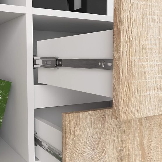 REGÁL R15 R80 1D 2SZ CLP PK FEHÉR / SONOMA