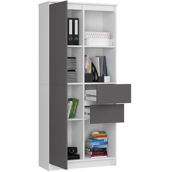 REGÁL R15 R80 1D 2SZ CLP PK FEHÉR / SZÜRKE