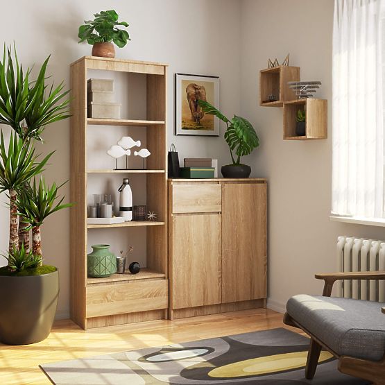 REGÁL R60 1SZ 4P CLP PK TÖLGY SONOMA