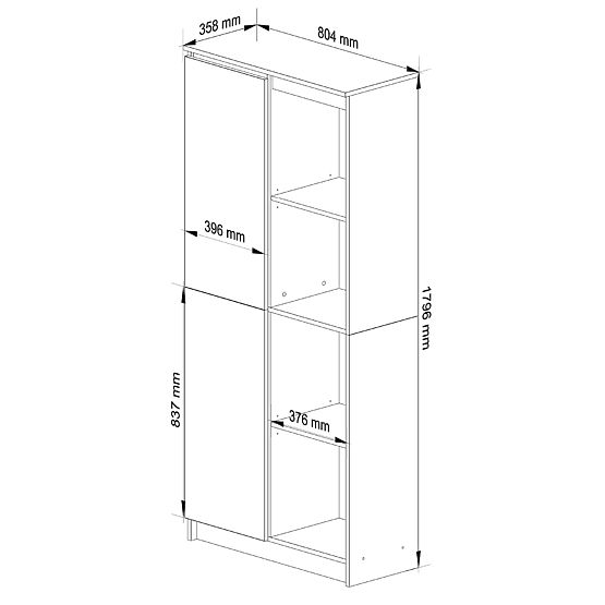REGAŁ R80 1D 4P CLP TÖLGY SONOMA