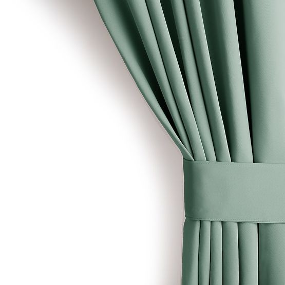 RESTILO BLACKOUT függöny menta szín, klasszikus stílus, ezüst ringlik, anyag bl