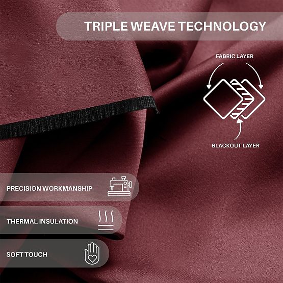 RESTILO BLACKOUT függöny piros színű, húzózsinóros, klasszikus stílus, ezüst karikák, b anyag