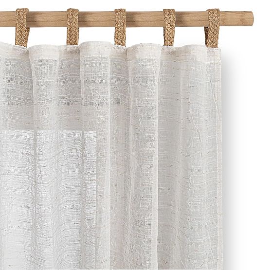 RESTILO DRIMAR függöny bézs színű, modern stílusú, len és mikroszálas anyagból, 140x250