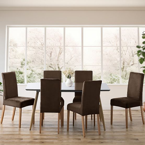 RESTILO kanapéhuzat SENTO barna sima klasszikus stílus