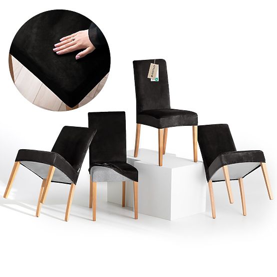 RESTILO SENTO kanapéhuzat fekete színű, sima klasszikus stílus