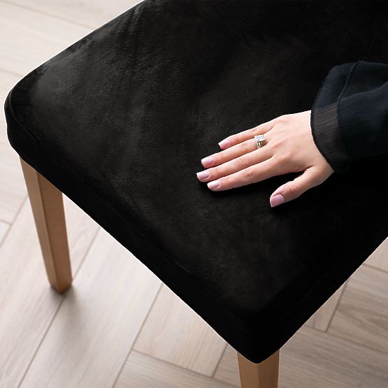 RESTILO SENTO kanapéhuzat fekete színű, sima klasszikus stílus