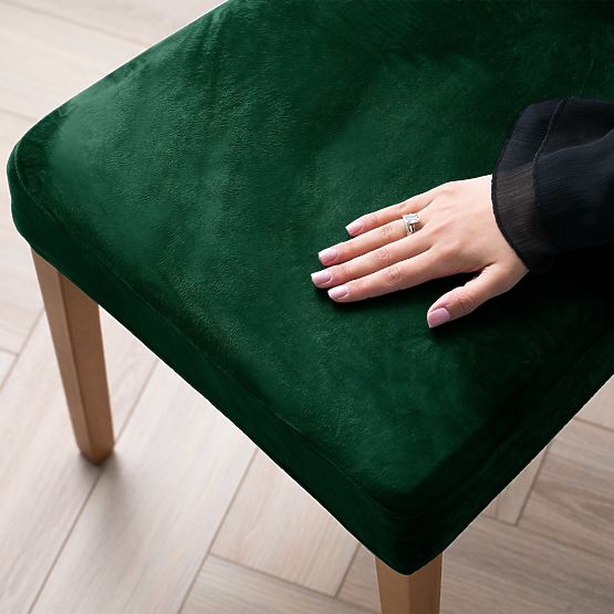 RESTILO SENTO kanapéhuzat palackzöld színben, sima klasszikus stílus