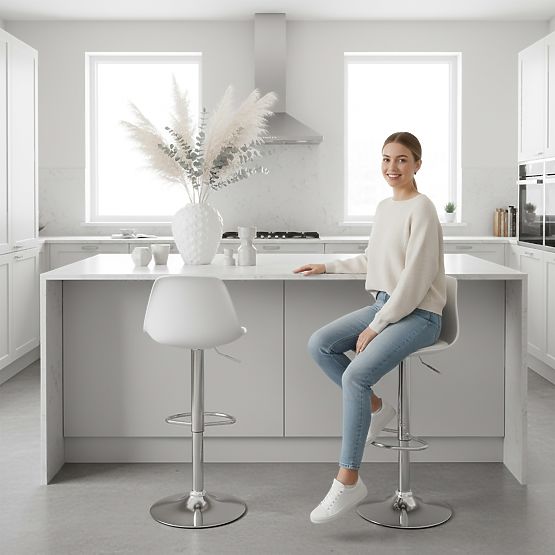 Ricardo fehér bárszék