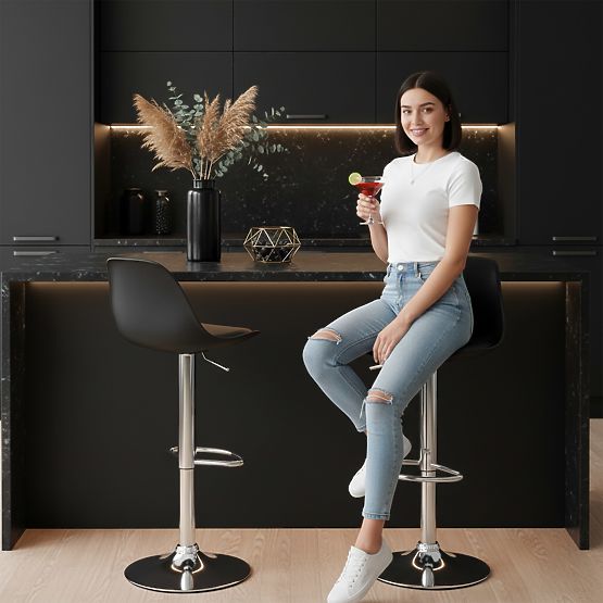 Ricardo fekete bárszék