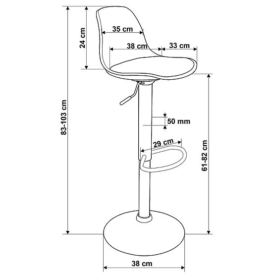 Ricardo fekete bárszék