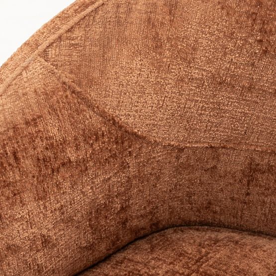 Rumble forgószék réz színben, lekerekített forma