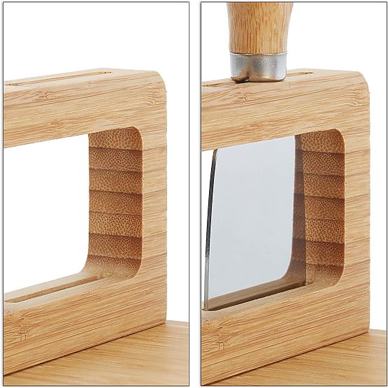 Salers sajtos és snack tálaló deszka evőeszközökkel