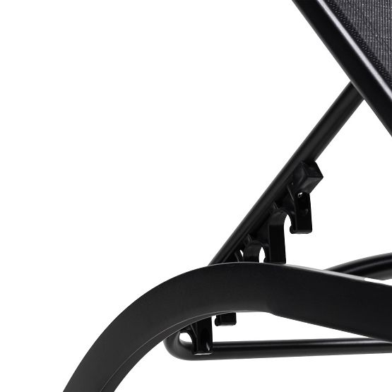 Sandy állítható kerti nyugágy, fekete/grafit