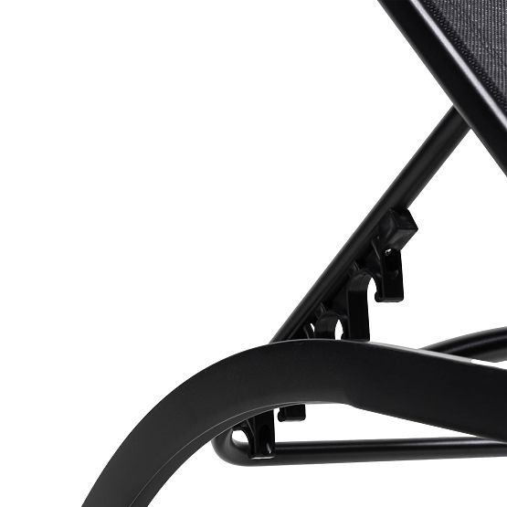 Sandy állítható kerti nyugágy, fekete/grafit