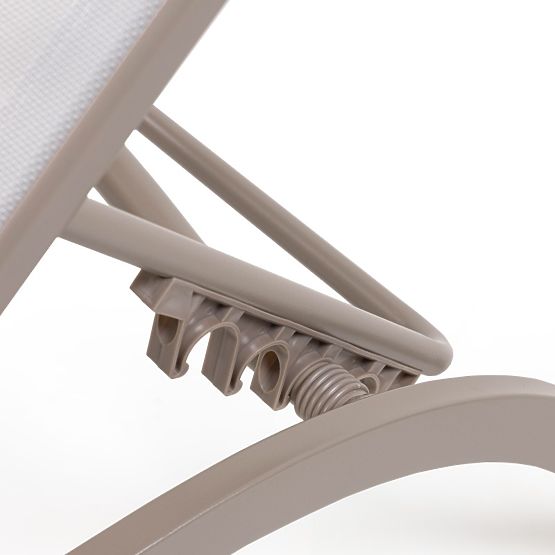 Sandy állítható kerti nyugágy, világosszürke/bézs