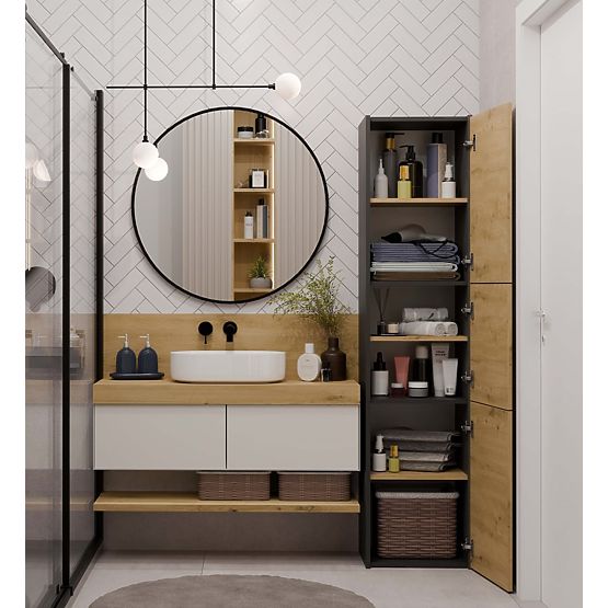 Sara S43 ANTRACIT ARTISAN fürdőszobai szekrény