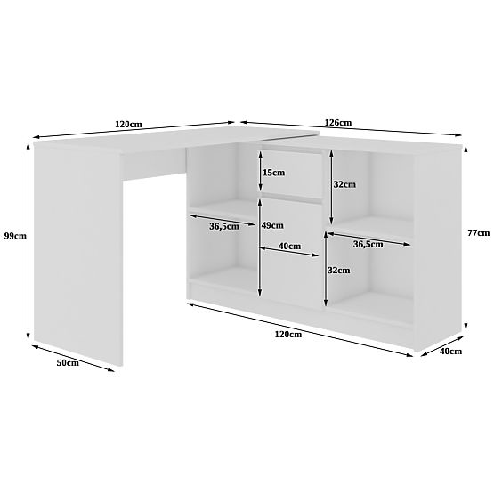 SAROK ÍRÓASZTAL - B-17 KOMÓD ÉS ÍRÓASZTAL PK FEHÉR